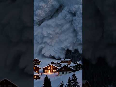 From serenity to chaos in seconds—nature’s power unleashed. 🏔️❄️ #MountainTragedy #AvalanchePower