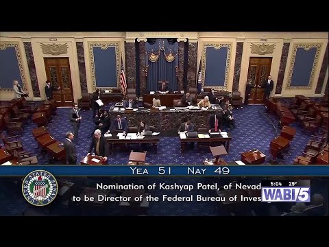Sen. Collins votes against Kash Patel as Trump&#039;s FBI director