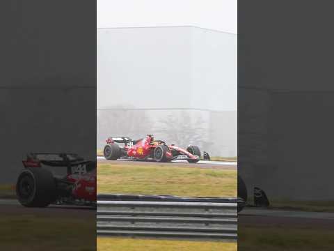Stepping into a new era 👊 Lewis Hamilton takes his first lap in a Ferrari!