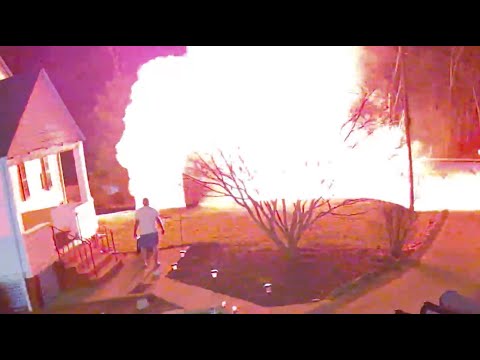 Pennsylvania home engulfed in flames; Raging fire caught on video