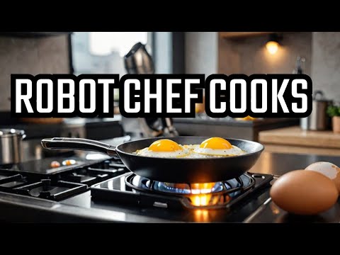 Future of Robotic Kitchen Technology: Robot Chef Frying Eggs