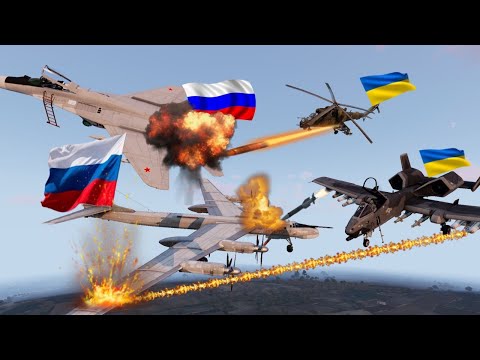 Ukrainian fighter jets strike back at Russian army troops