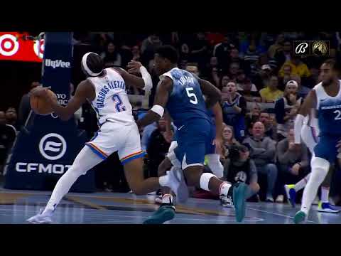 Shai Gilgeous-Alexander &quot;Head Snap&quot; Foul vs Anthony Edwards | 11.28.23