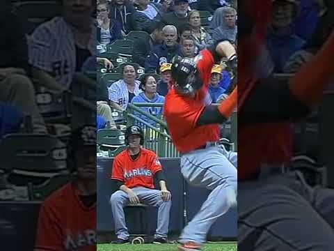 Giancarlo Stanton Hit In Face With Pitch