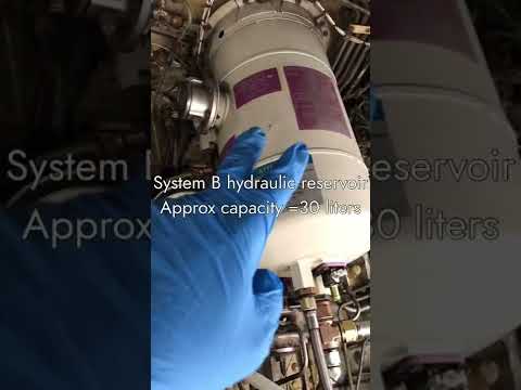 Checkout the Boeing 737 hydraulic system reservoirs#aircraft #boeing #737 #hydraulic #reservoir