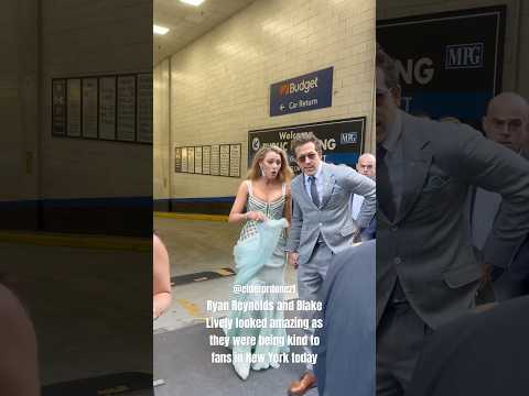Ryan Reynolds and Blake Lively looked amazing being kind to fans at premiere in New York today #nyc