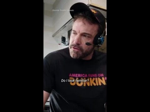 Ben Affleck surprises Dunkin&#039; Donuts customers in Super Bowl ad with Jennifer Lopez