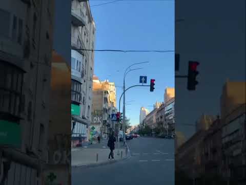 Moment of &#039;kamikaze drone&#039; strike on Kyiv