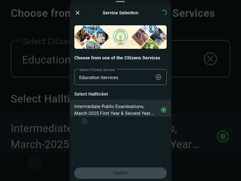 How to download an intermediate hall ticket in What&#039;s up AP E-governance