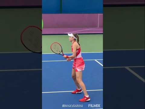 Elena Rybakina rocks solid in Dubai 💖 #dubai #tennis