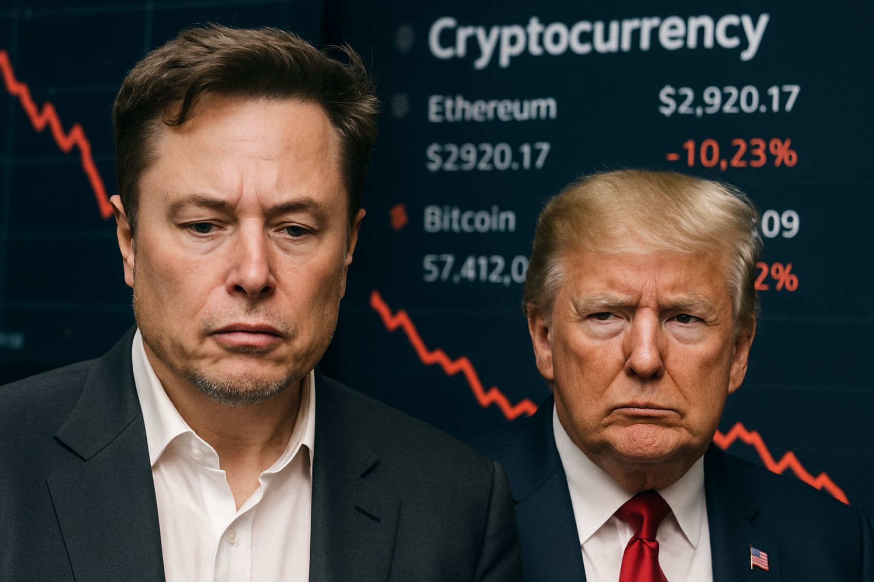 Kryptoměnový trh utrpěl téměř miliardový kolaps po tom, co spor Elona Muska a Donalda Trumpa způsobil otřesy 